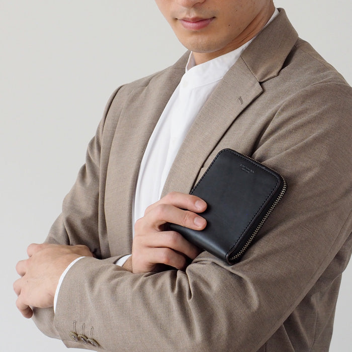 Butler Verner Sails（バトラーバーナーセイルズ） ホーウィン クロムエクセルレザー ラウンド 二つ折りウォレット [JW-1633-2]