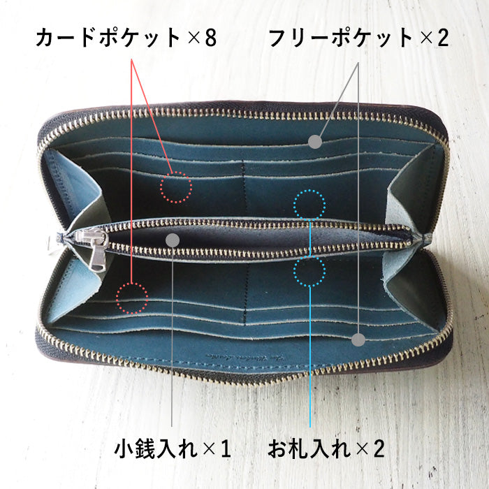 Butler Verner Sails（バトラーバーナーセイルズ） ホーウィン クロムエクセルレザー ラウンド ロングウォレット [JW-1634-2]