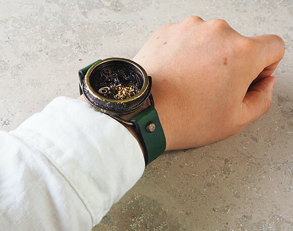 KINO (奇諾) 手工製造手錶自動上鍊背骨架大張旗鼓 SUN &amp; MOON [K-13] 