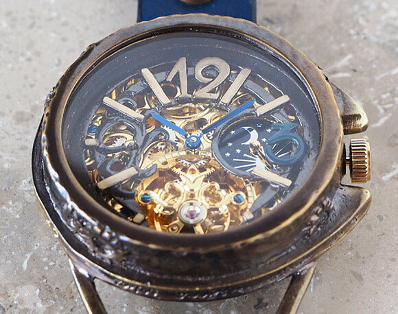KINO (Kino) handmade watch automatic winding back skeleton nine SUN &amp; MOON [K-14] 