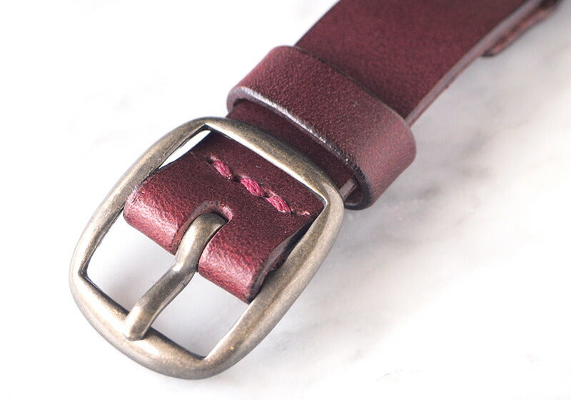 KINO(キノ) 手作り腕時計 自動巻き 裏スケルトン メカニックシルバー ワインブラウン [K-15-MSV-WI]