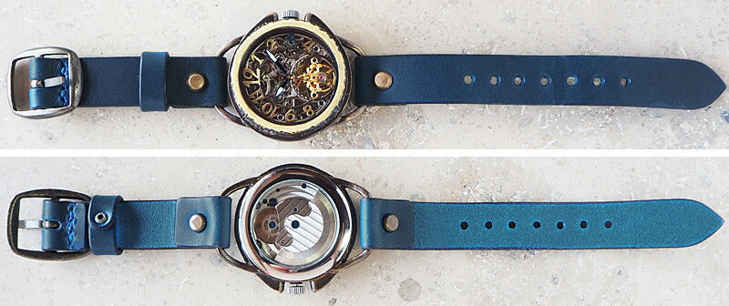 KINO handmade watch automatic winding back skeleton arabesque brass [K-16] 