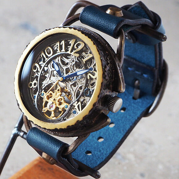 KINO handmade watch automatic winding back skeleton arabesque brass [K-16] 