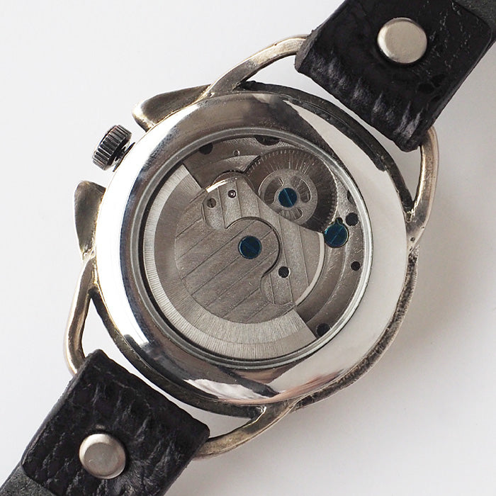 KINO（キノ） 手作り腕時計 自動巻き 裏スケルトン アラベスク シルバー [K-16-SV]