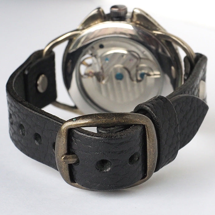 KINO（キノ） 手作り腕時計 自動巻き 裏スケルトン アラベスク シルバー [K-16-SV]