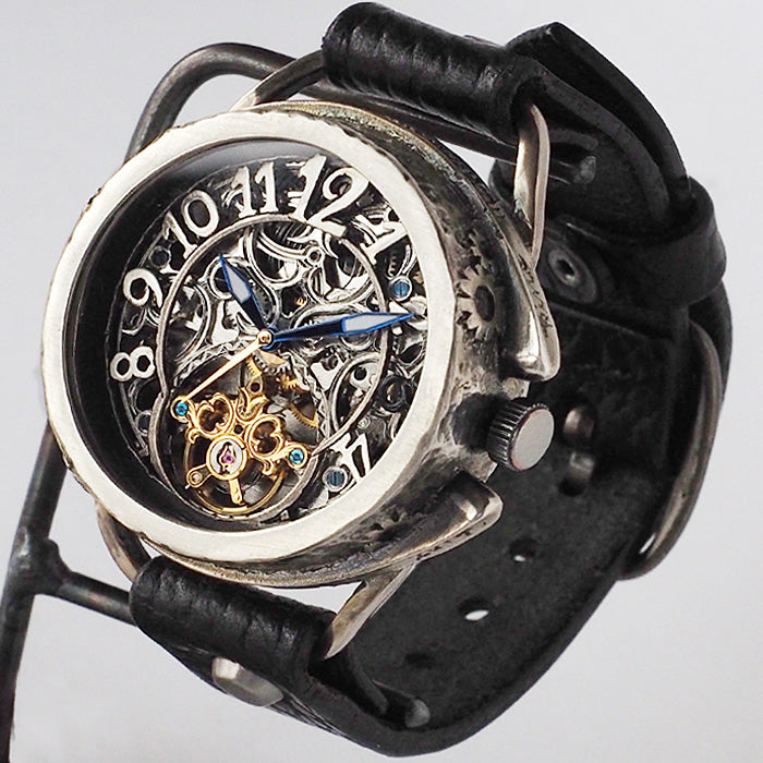 KINO（キノ） 手作り腕時計 自動巻き 裏スケルトン アラベスク シルバー [K-16-SV]