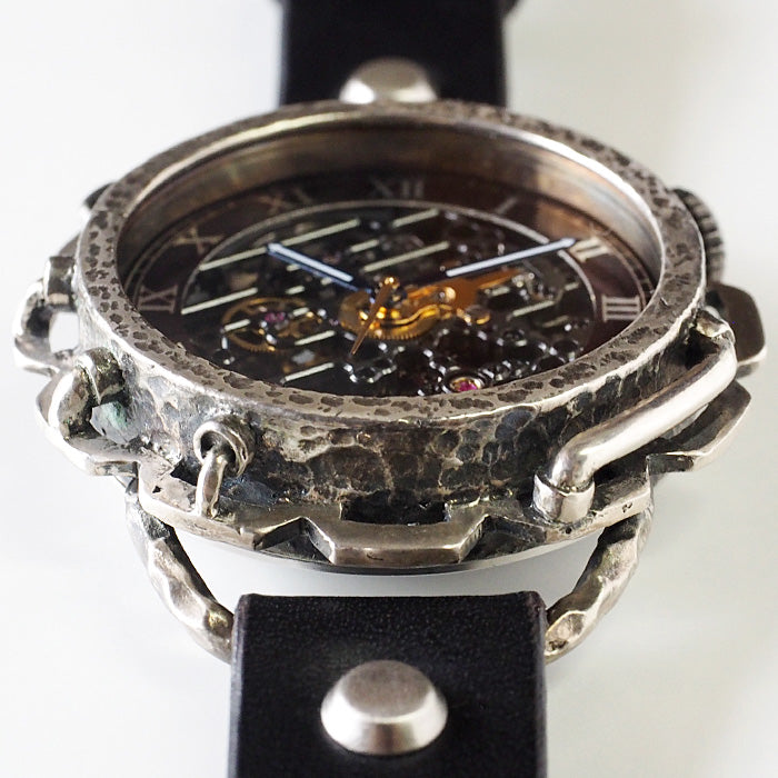 KINO (奇諾) 手工製造手錶自動上鍊背骨架 kinopunk black silver black [K-18-SV-BK] 