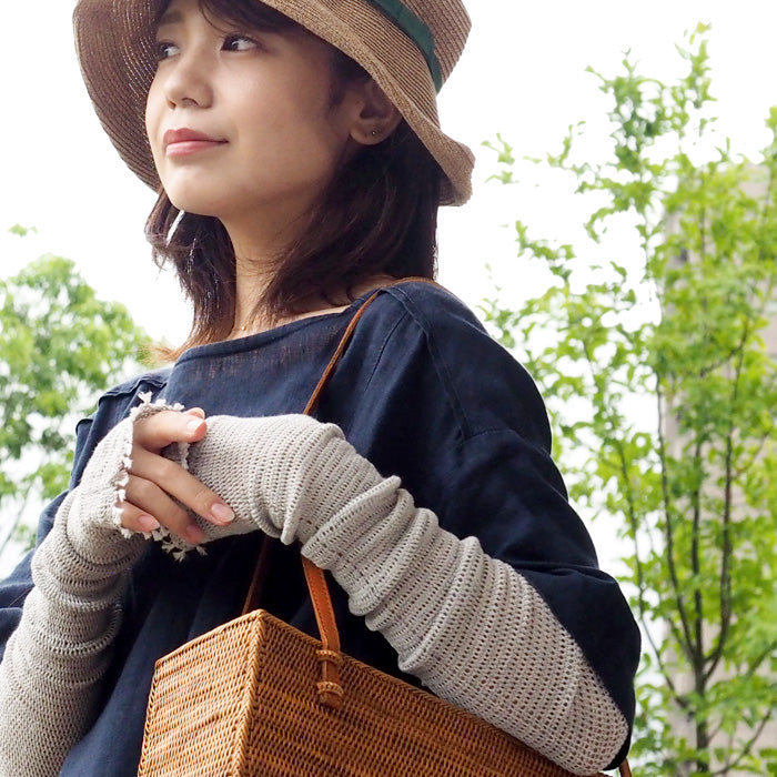 kobooriza - Kobo Oriza - Mojiri 編織臂套 100% 有機棉 女士 [K-AC-AC02] 