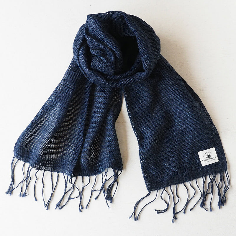 kobooriza Kobo Oriza Mojiri Weave Jeans Stole 100% Cotton Indigo Men's Women's [K-MF-MJ01] 