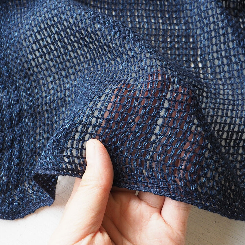 kobooriza Kobo Oriza Mojiri Weave Jeans Stole 100% Cotton Indigo Men's Women's [K-MF-MJ01] 