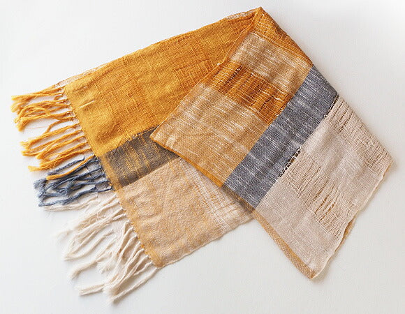 [5 colors] kobooriza Cotton 100% Tri-color Stole N [K-MF-TC03] 