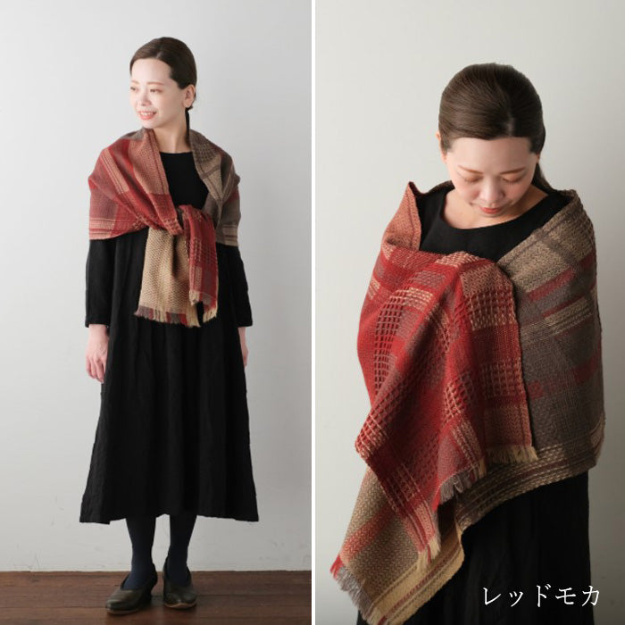 [4 colors] kobooriza Kobo Oriza Wool 100% Alternative Weave Muffler 2 Men's Women's [K-MF-KO05] 