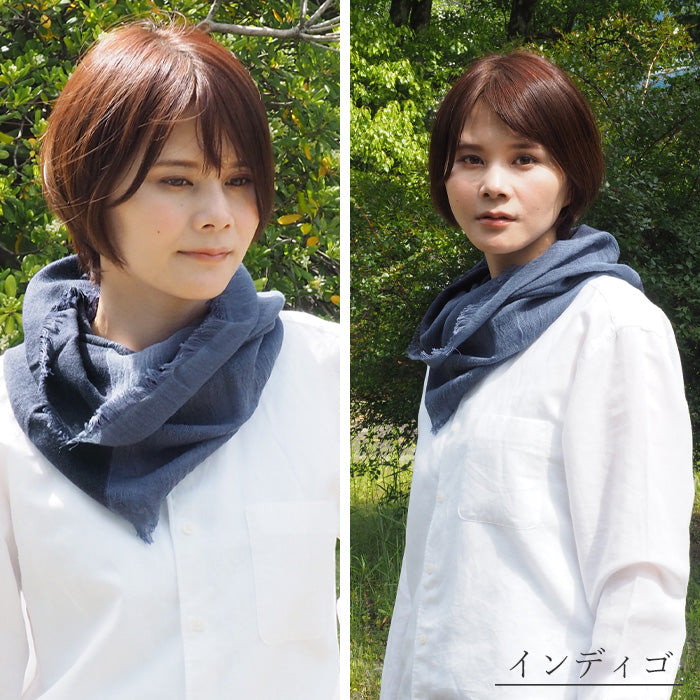 [6 colors] kobooriza Kobo Oriza Cotton Linen NECKABLE Hoodie Snood Ladies [K-NC-NK01] 