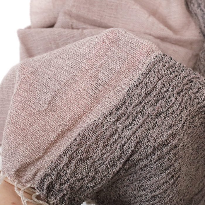 【5色】kobooriza 工房織座 ウール混 かさね色ちぢみショールN レディース [K-OS-KC02]