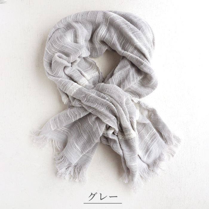 kobooriza 工房織座 綿100％ チョットコレ リバーシブル チェック マフラー メンズ レディース [K-SM-CR02] 愛媛県 今治市 織物