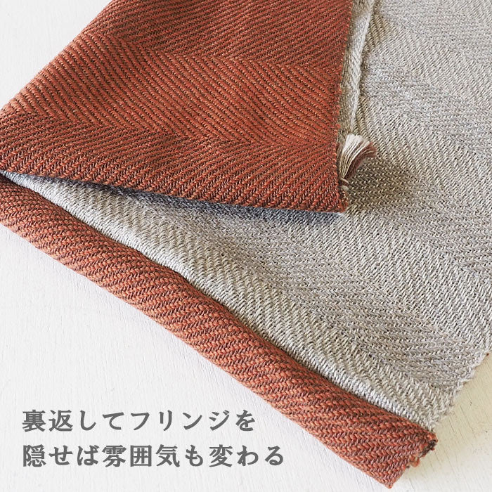 [從 3 種顏色中選擇] kobooriza Kobo Oriza 可用作披肩或圍巾羊毛混紡男士女士 [K-SS-HS01] 