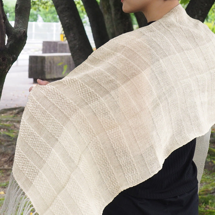 kobooriza Kobo Oriza Alternative Weave Linen Stole Hemp 100% Women's Men's [K-ST-KO06] Ehime Prefecture Imabari City Textile Brand 