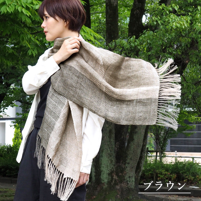 kobooriza Kobo Oriza Alternative Weave Linen Stole Hemp 100% Women's Men's [K-ST-KO06] Ehime Prefecture Imabari City Textile Brand 