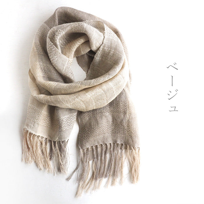 kobooriza Kobo Oriza Alternative Weave Linen Stole Hemp 100% Women's Men's [K-ST-KO06] Ehime Prefecture Imabari City Textile Brand 