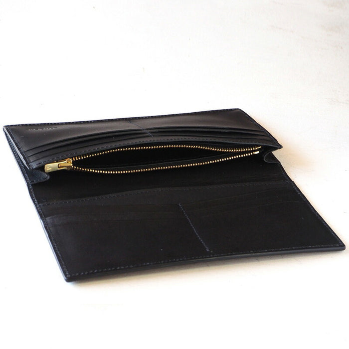 COTOCUL Long Wallet Black Leather (Kurozangawa) Indigo Dyed Dark Blue [KCW0002-AI]