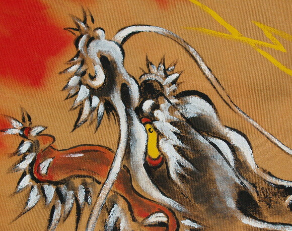 [3 colors] ZEN tie-dye hand-painted T-shirt “Suryu” [KDCT0001] 