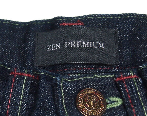 [50% OFF] ZEN Kyo-Yuzen Hand-painted Real Gold and Silver Foil Premium Jeans "Phoenix" 30inch [KDP003-09]