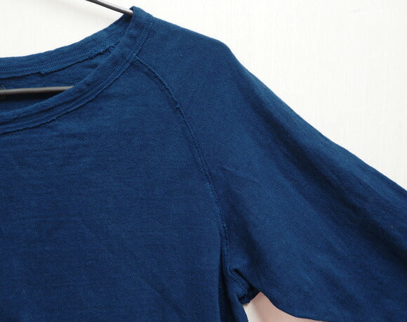 [11 colors] Hand-dyed Meya Hanging knitted sheeting Naturally dyed organic cotton Raglan 3/4 sleeve cut and sew Men's Ladies [KL-008] 