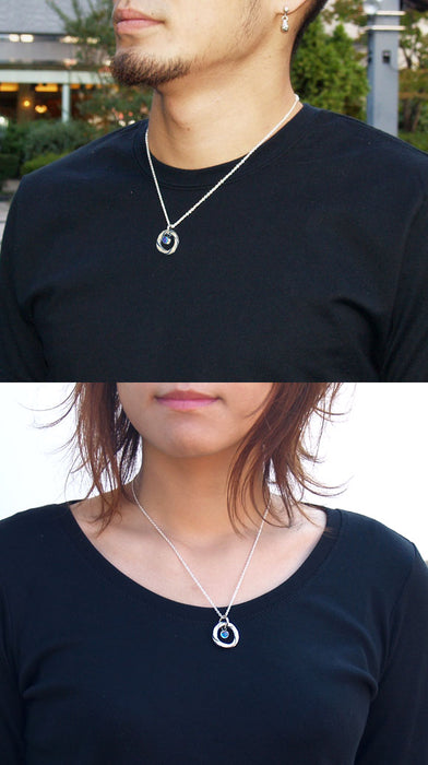 naturama Silver Necklace “Japanese Pattern No Kyoto Silver” Silver Twist “Rei” Crimson [KL1BT] 