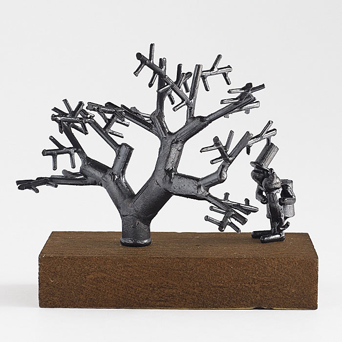 Bronze artist Tadashi Koizumi Kobito's object "Under the big cherry tree" [KO-OB-17] 