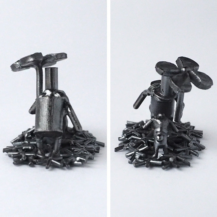 ブロンズ造形作家 コイズミタダシ コビトのオブジェ 「星降りの唄」[KO