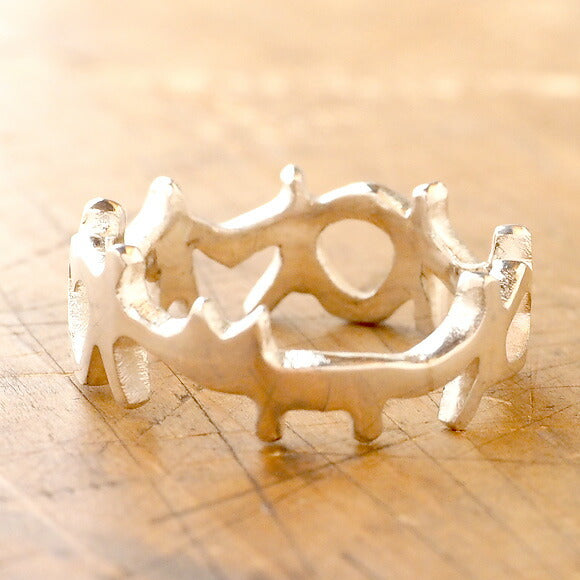Bronze sculptor Tadashi Koizumi Silver ring "Wish for your wish" [KO-RG-02] 