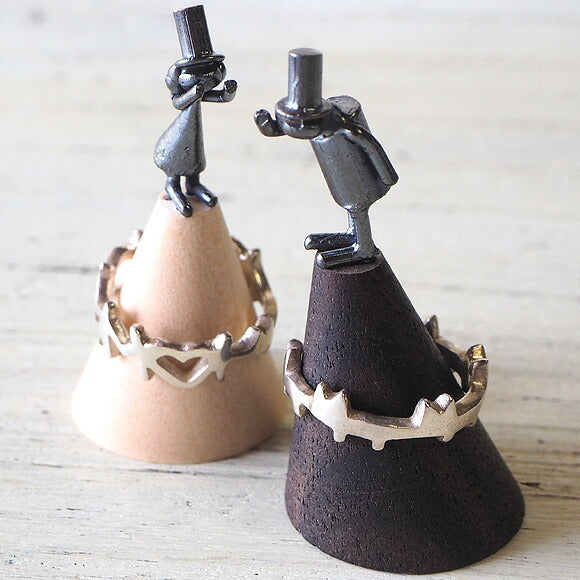 Bronze sculptor Tadashi Koizumi Kobito's ring stand "connecting thread phone" [KO-RS-07] 