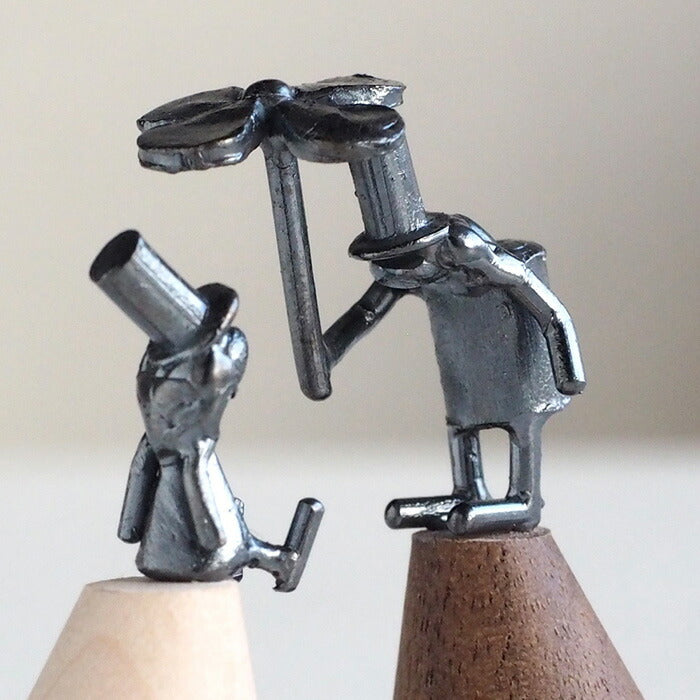 ブロンズ造形作家・コイズミタダシ コビトさんのリングスタンド 「雨の日の約束」[KO-RS-11]