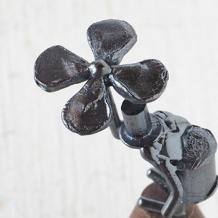 ブロンズ造形作家・コイズミタダシ コビトさんのリングスタンド 「雨の日の約束」[KO-RS-11]