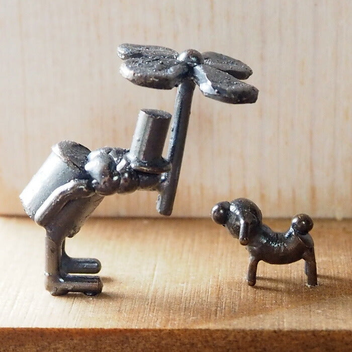 Bronze sculptor Tadashi Koizumi Kobito's table clock "Rainfall song" [KO-WC-03] 