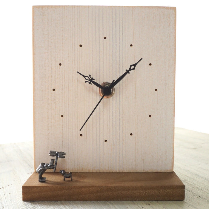 Bronze sculptor Tadashi Koizumi Kobito's table clock "Rainfall song" [KO-WC-03] 
