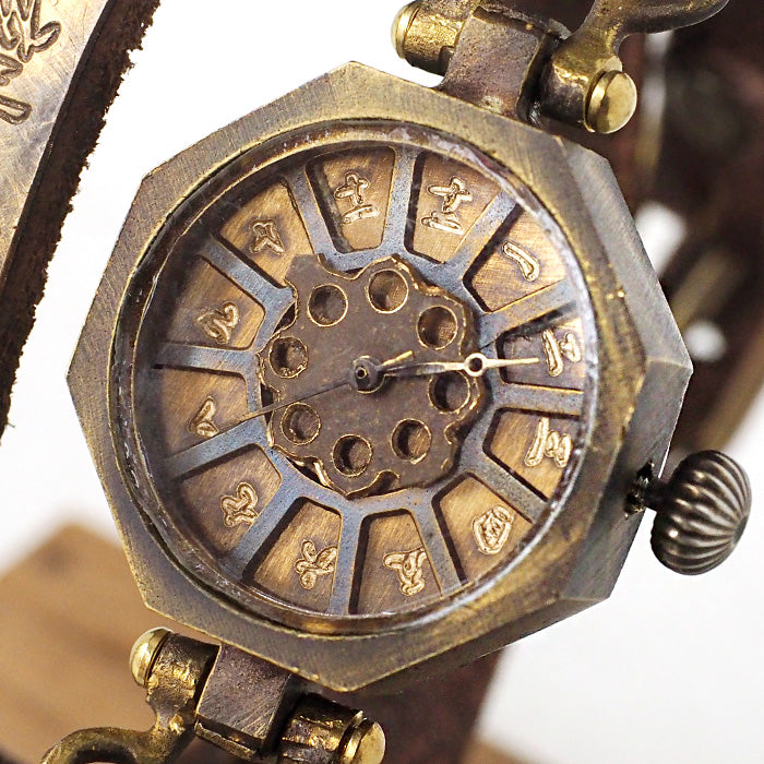 KS（ケーエス） 手作り腕時計 “和時計 桐竹（きりたけ）” 2重巻きベルト レディース [KS-WA-02]