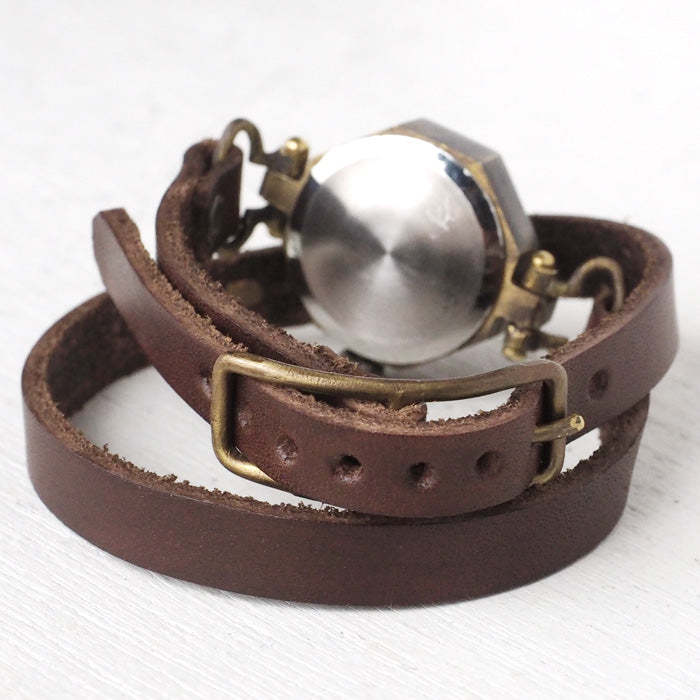 KS（ケーエス） 手作り腕時計 “和時計 桐竹（きりたけ）” 2重巻きベルト レディース [KS-WA-02]