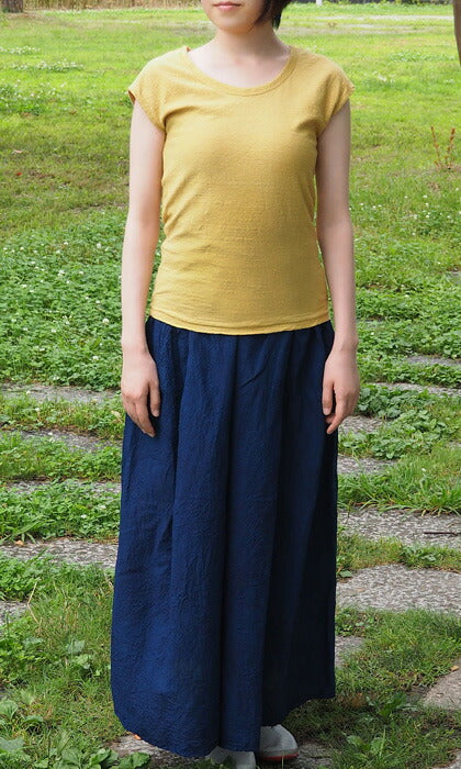 [11 colors] Hand-dyed Meya Natural Dyed Loop-knit Tenjiku Organic Cotton Sleeveless Ladies Plain [KT-001] 