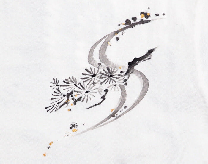 【2色】禅(ZEN) 手描き和柄Tシャツ 長袖“鶴亀” [KTLH0012]