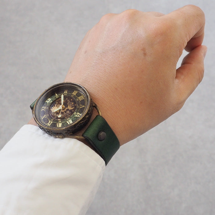 KINO(キノ) 手作り腕時計 チェンジワールド SUN＆MOON グリーン [L-13-GR]