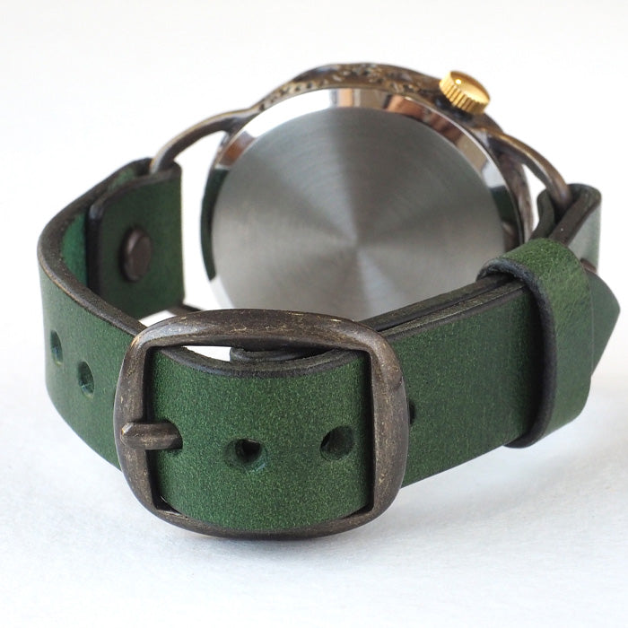 KINO Handmade Watch Change World SUN &amp; MOON Green [L-13-GR] 