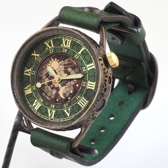 KINO(キノ) 手作り腕時計 チェンジワールド SUN＆MOON グリーン [L-13-GR]