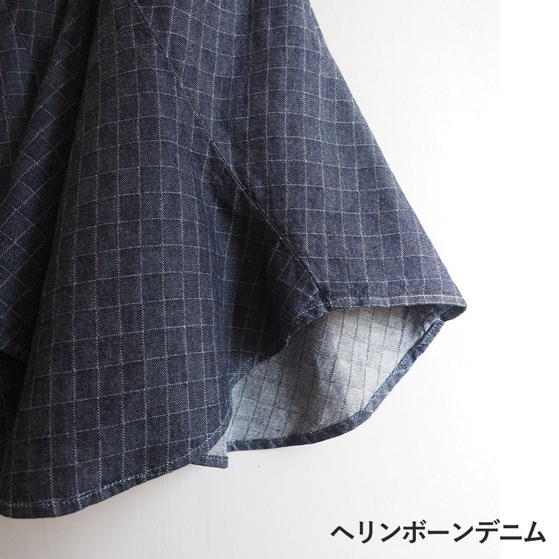 【2柄】graphzero(グラフゼロ) エスカルゴスカート 5オンスデニム インディゴ [La-EGSK-0403] 岡山 倉敷 児島 ジーンズ デニム ブランド マーメイドスカート ロングスカート