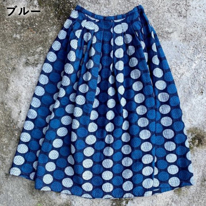 [4 colors] graphzero Pleated skirt Polka dot pattern SML [La-PLSK-0412]