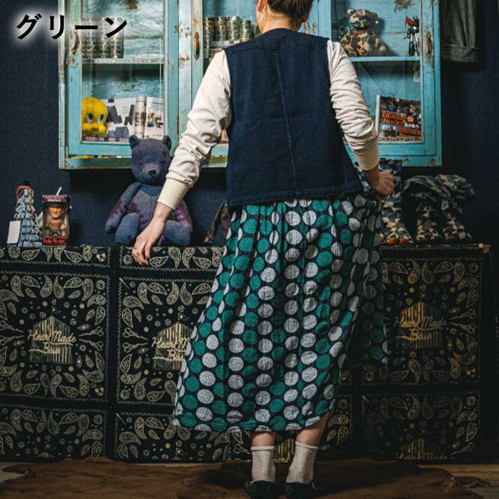 【4色】graphzero（グラフゼロ）プリーツスカート 水玉柄 S M L [La-PLSK-0412]