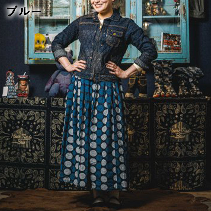 【4色】graphzero（グラフゼロ）プリーツスカート 水玉柄 S M L [La-PLSK-0412]