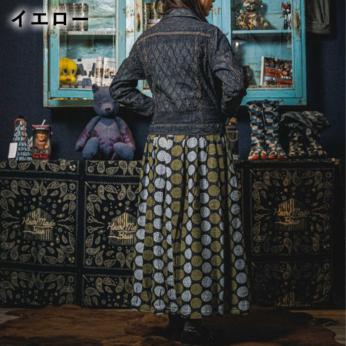 【4色】graphzero（グラフゼロ）プリーツスカート 水玉柄 S M L [La-PLSK-0412]