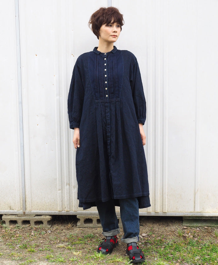 graphzero(グラフゼロ) プリーテッドワンピース インディゴ ペイズリー フリーサイズ [La-PTOP-0311] 岡山 倉敷 児島 ジーンズ デニム ブランド