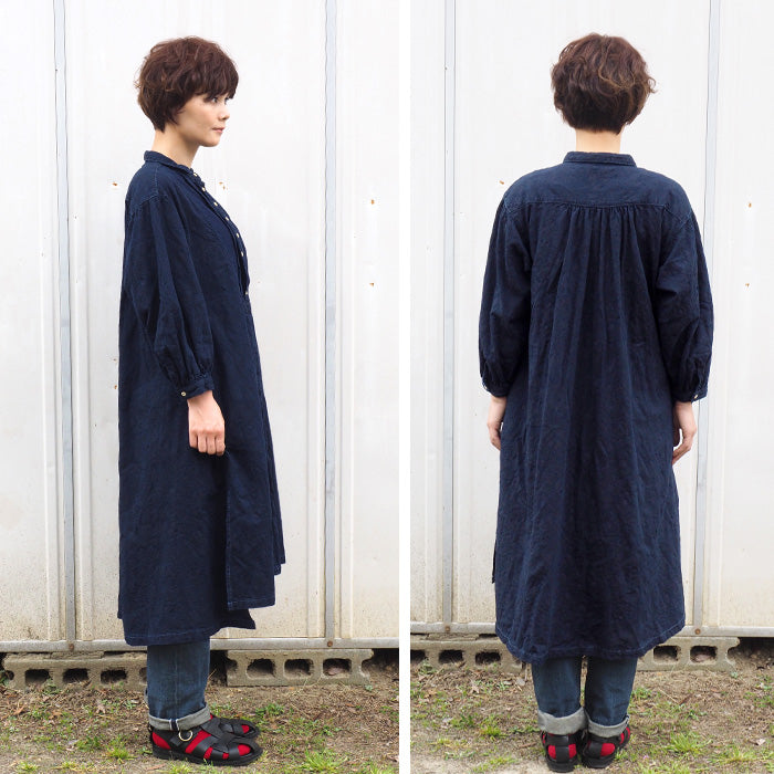 graphzero(グラフゼロ) プリーテッドワンピース インディゴ ペイズリー フリーサイズ [La-PTOP-0311] 岡山 倉敷 児島 ジーンズ デニム ブランド